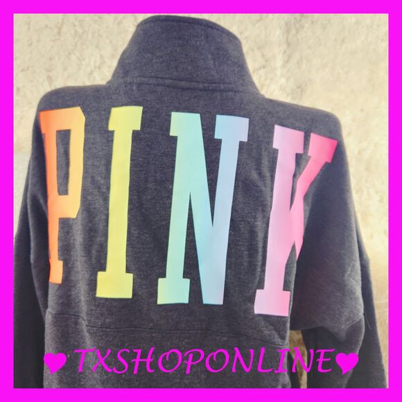 💗Victoria's Secret PINK rainbow logo pullover💗 - Picture 4 of 6